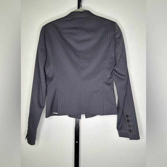 Boss Women's Pinstripe Single Button Jacket - Size 6 - Picture 2 of 5